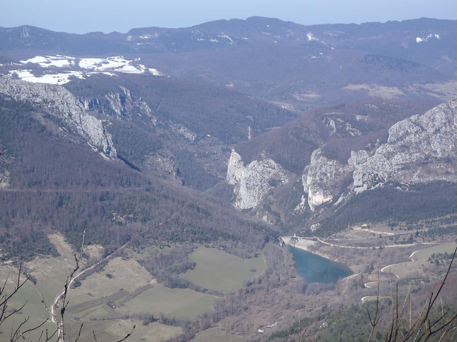 La vallée et le lac de Bouvante vus des hauteurs