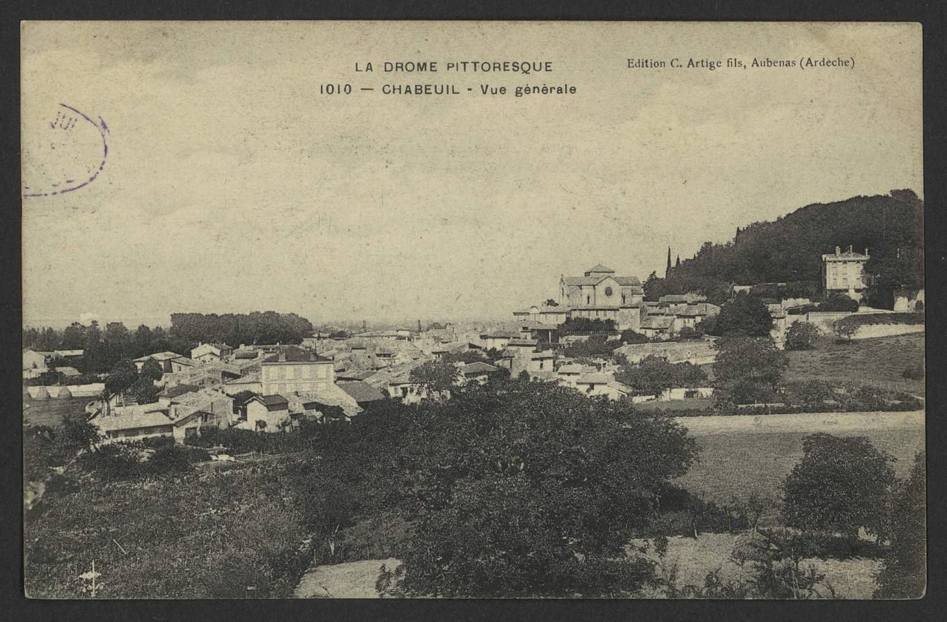 Vue générale de Chabeuil vers 1908