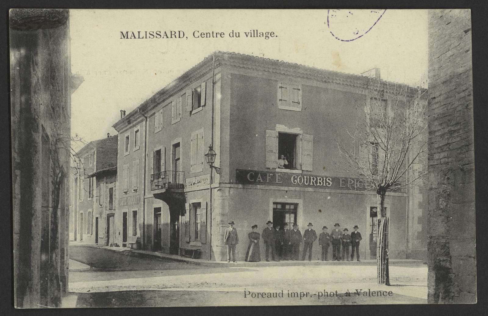 Le centre du village de Malissard vers 1900