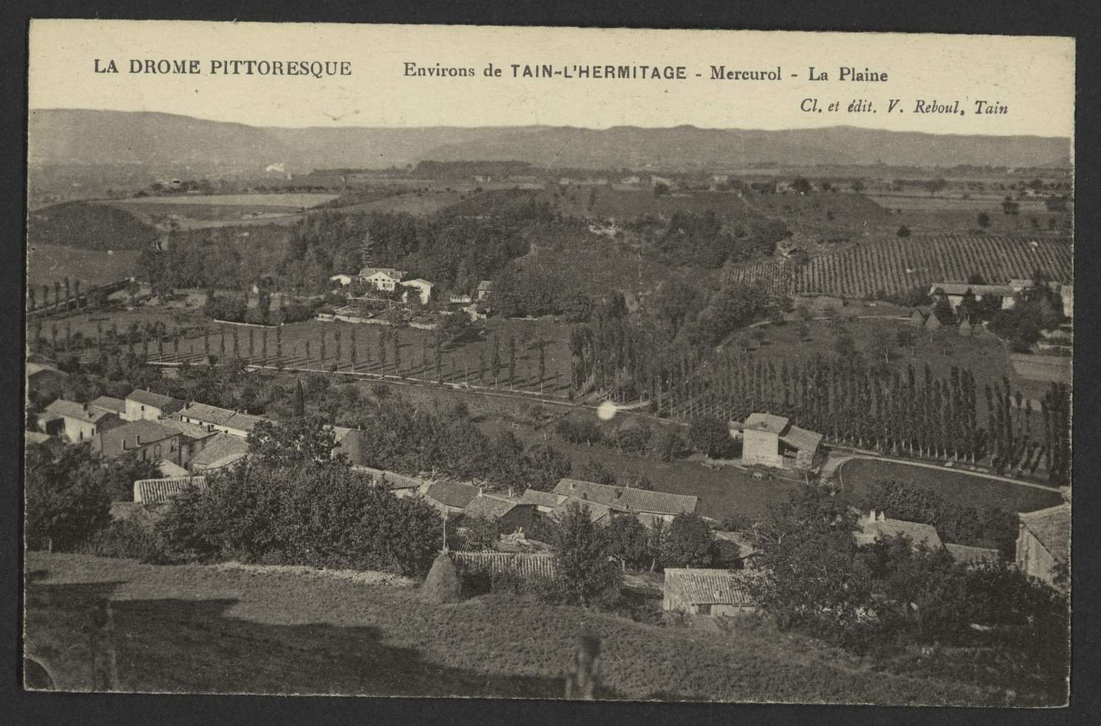 La plaine de Mercurol sur une carte postale des environs de 1910