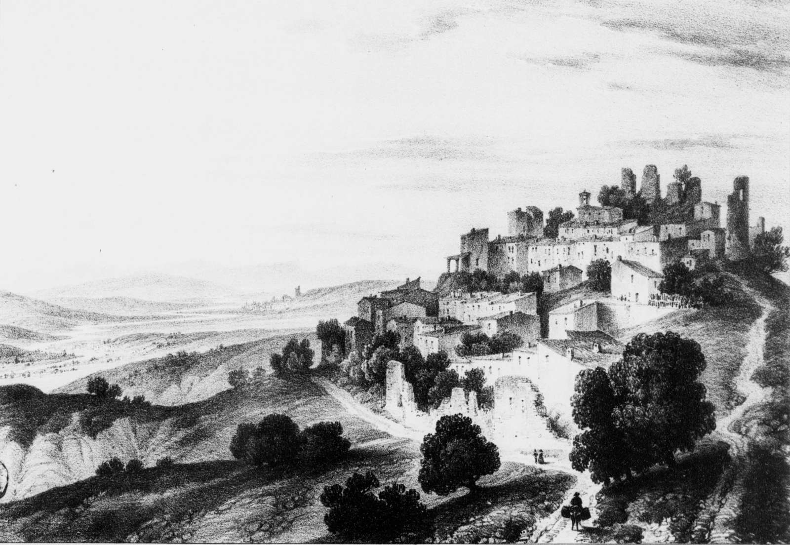 Mirabel dessiné au 19e siècle dans l'Album du Dauphiné
