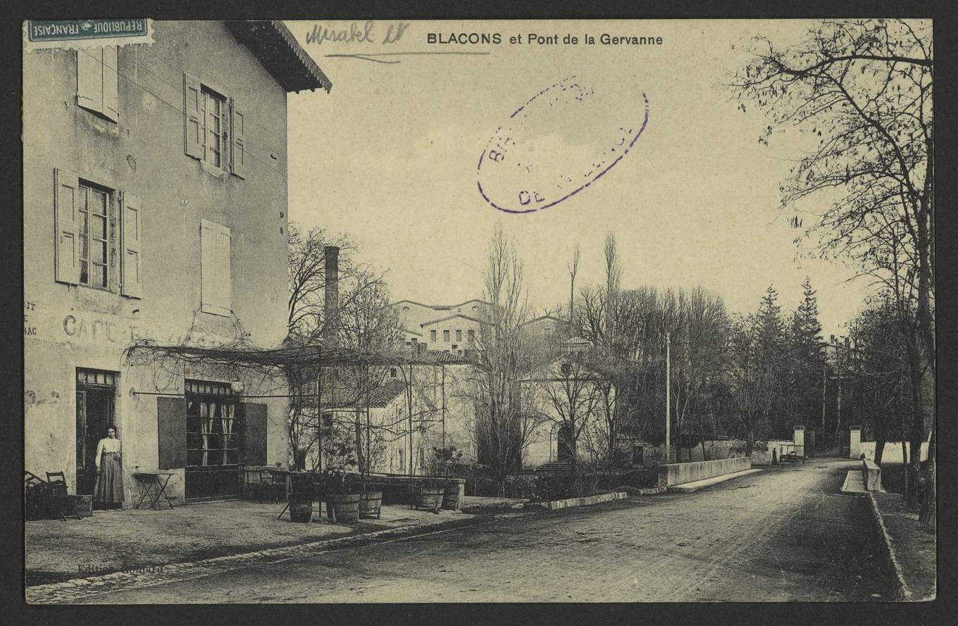 Blacons et le pont de la Gervanne vers 1900
