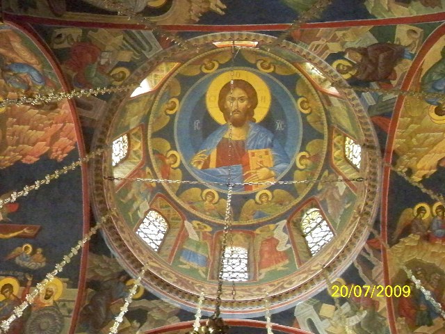 Fresques byzantines à l'intérieur de l'église du monastère Saint-Antoine-le-Grand