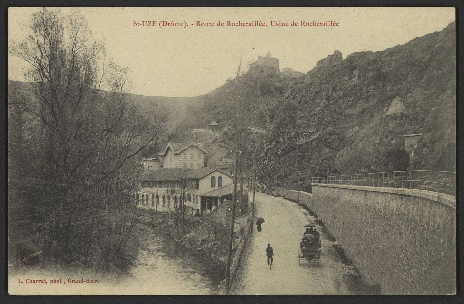 L'usine de Rochetaillée à Saint-Uze vers 1900, route de Rochetaillée